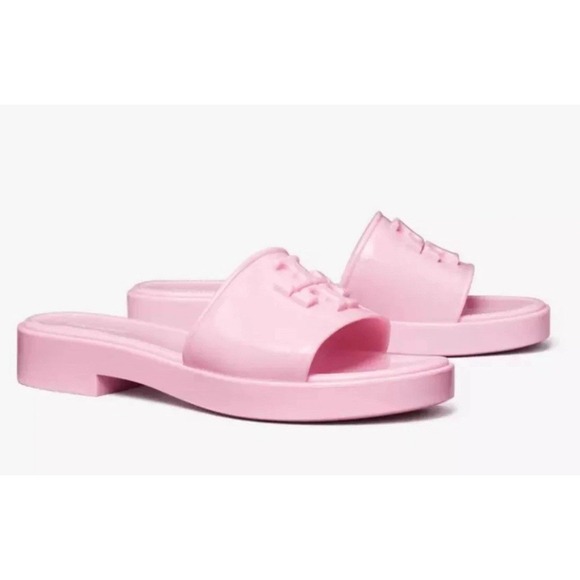 Tory Burch ELEANOR JELLY SLIDE Petunia Pink Size 9.5‎ Waterproof - Picture 1 of 11